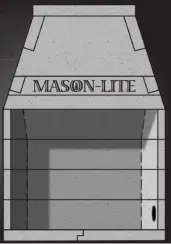 Mason-Lite 39 Inch Masonry Fireplace Firebox Kit