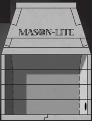 Mason-Lite 44 Inch Masonry Fireplace Firebox Kit - For 14 Inch Inner Diameter Class A Chimneys