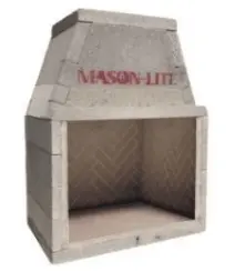 Mason Lite 49 Inch B-Vent Gas Fireplace with Log Set