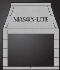 Mason Lite 43 Inch See-Through Masonry Fireplace Firebox Kit