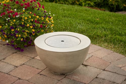 12" Round Grey Glass Cover for Crystal Fire 12" Round Burner (12RGGC)