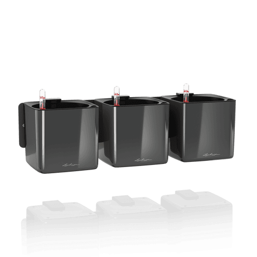 Lechuza Green Wall Home Kit - CUBE 14 - Glossy Charcoal (13524)
