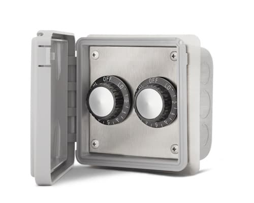 Infratech Dual INF20 Regulator Switch with Flush Mount and Gang Box - 240V (14-4215)