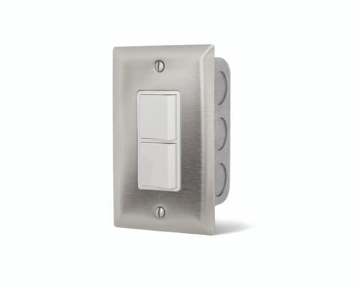 Infratech Single Duplex Switch with Wall Plate and Gang Box (14-4300)