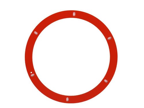 Orange Silicone Combustion Blower Gasket - 7" (15-1035)