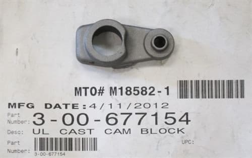 Harman and Heatilator Eco-Choice UL Cast Feeder Cam Block (3-00-677154)