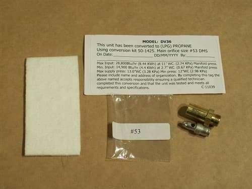 Enviro DV36 Conversion Kit - LP (50-1425)
