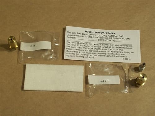 Enviro EG40 Conversion Kit - NG (50-1432)