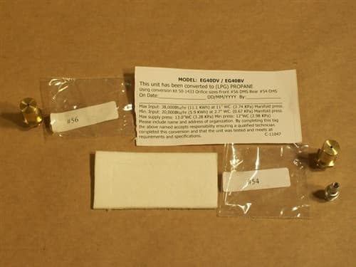 Enviro EG40 Conversion Kit - LP (50-1433)