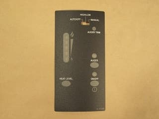 Enviro & Vista Flame Control Panel Decal without Fan Switch (50-1757)