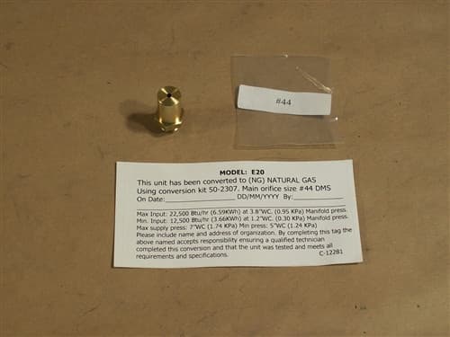 Enviro E20 Conversion Kit - NG (50-2307)