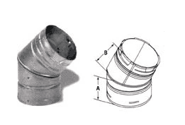 Englander DuraVent 45 Degree Elbow Pipe - 3" (AC-3045)