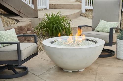 White Cove Edge 42" Round Gas Fire Pit Bowl (CV-30EWHT)