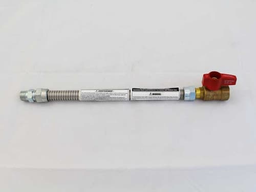 Napoleon 12" Stainless Steel Gas Flex Connector & Shut Off (FC-12)