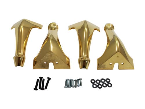 Country Flame 24k Gold Plated Queen Ann Legs - Set of 4 (QAG-4200)
