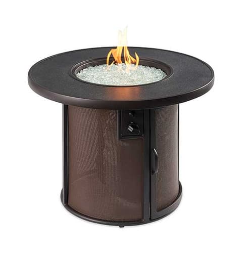 Grey Stonefire Round Gas Fire Pit Table (SF-32-GRY-K)