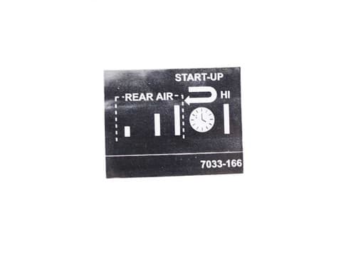 Quadra-Fire Start-Up Air Control Label (SRV7033-166)