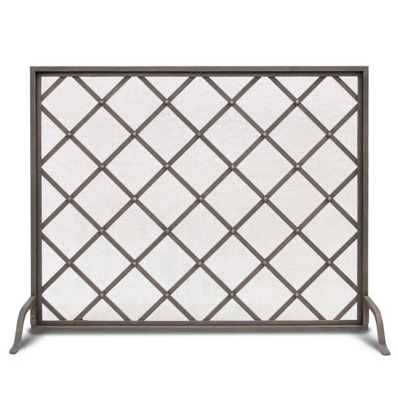 Pilgrim Iron Weave Fireplace Screen view 2