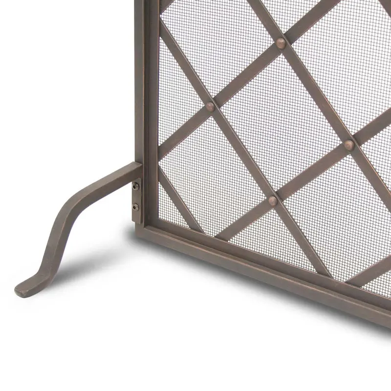 Pilgrim Iron Weave Fireplace Screen view 3