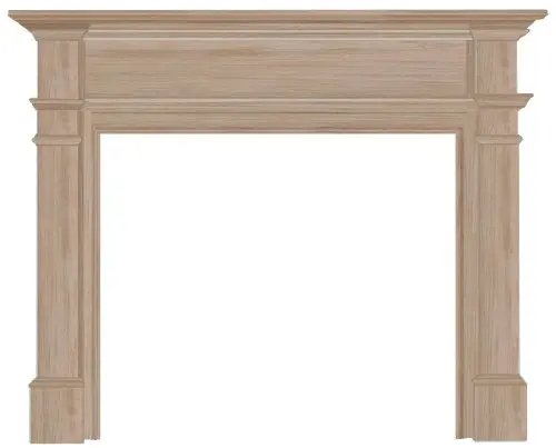 Pearl Mantels Pearl Mantels 120 Windsor Unfinished Fireplace Mantel Surround