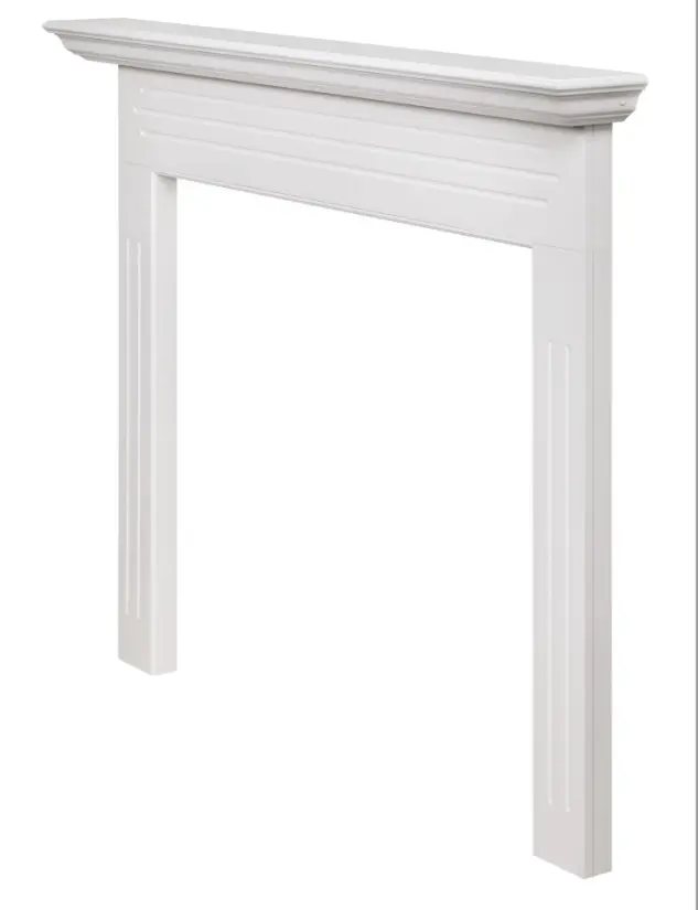 Pearl Mantels 48 Inch Newport MDF Full Fireplace Mantel - White view 2
