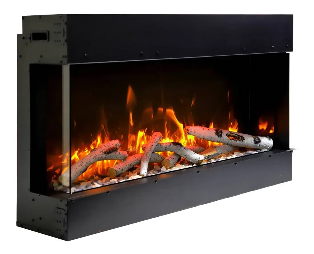 Amantii 40 Inch Tru-View Slim Built-In Smart Electric Linear Fireplace