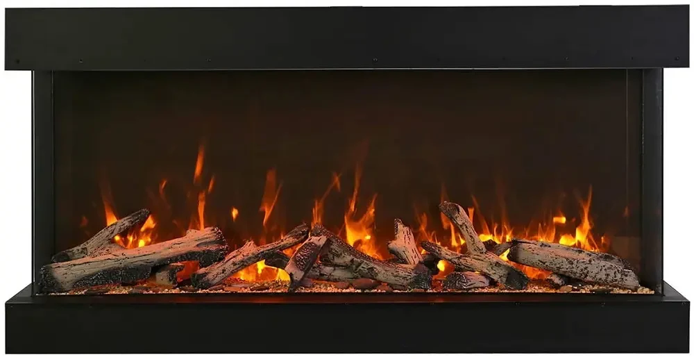 Amantii 44 Inch Tru View Extra Tall XL Bay Front Smart Electric Fireplace
