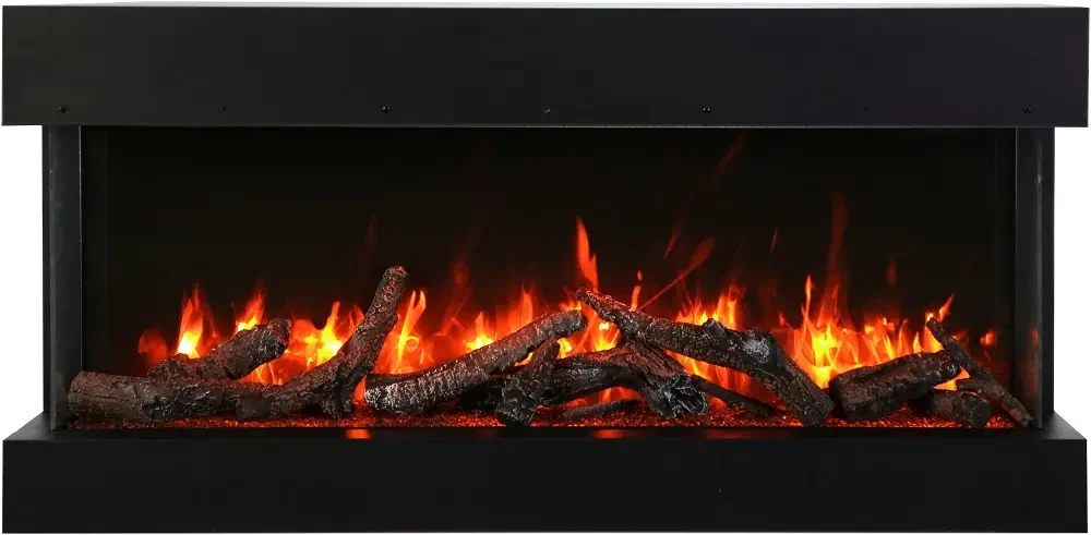 Amantii 54 Inch Tru View Extra Tall XL Bay Front Smart Electric Fireplace