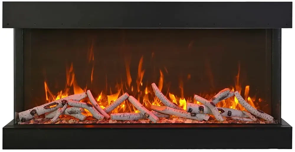 Amantii 64 Inch Tru View Extra Tall XL Bay Front Smart Electric Fireplace