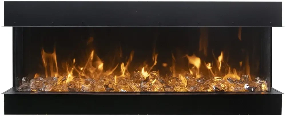 Amantii 92 Inch Tru View Extra Tall XL Bay Front Smart Electric Fireplace