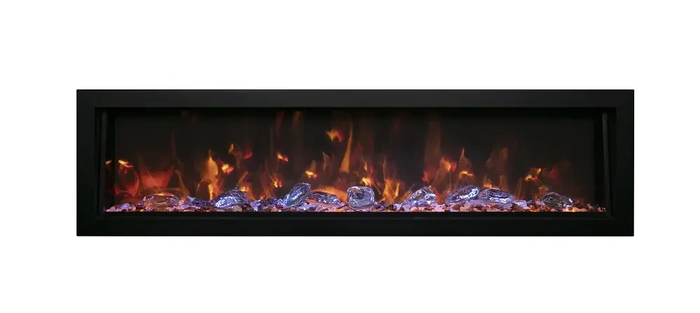 Amantii 88 Inch Panorama Extra Tall Deep Built-In Smart Electric Linear Fireplace