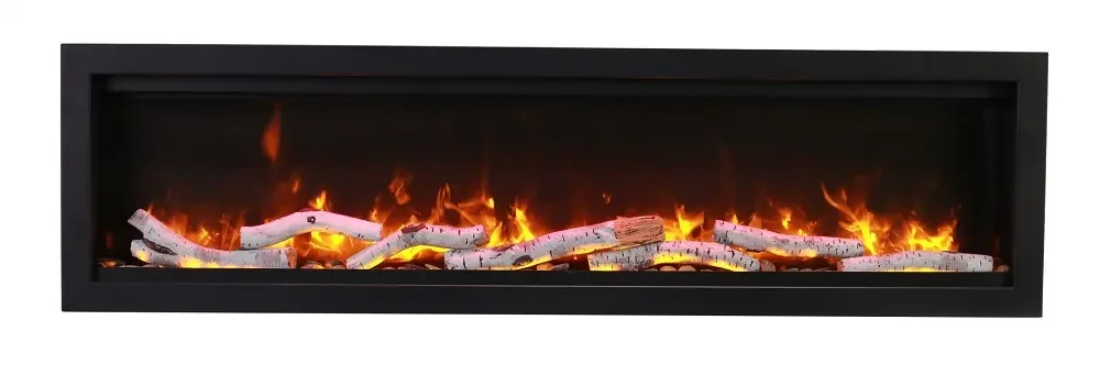 Amantii 100 Inch Symmetry Smart Electric Wall Fireplace