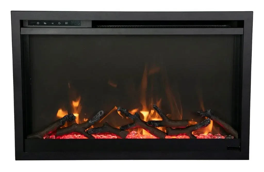 Amantii 30 Inch Traditional Extra Slim Built-In Smart Electric Fireplace