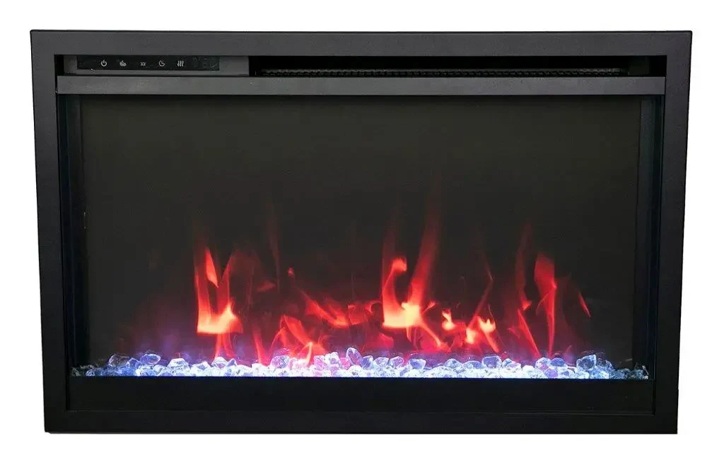 Amantii 33 Inch Traditional Extra Slim Built-In Smart Electric Fireplace