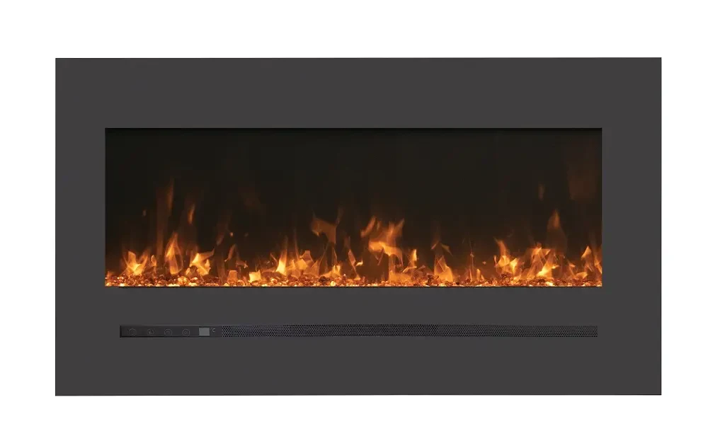 Amantii 26 Inch Wall or Flush Mount Smart Electric Fireplace with Steel Surround