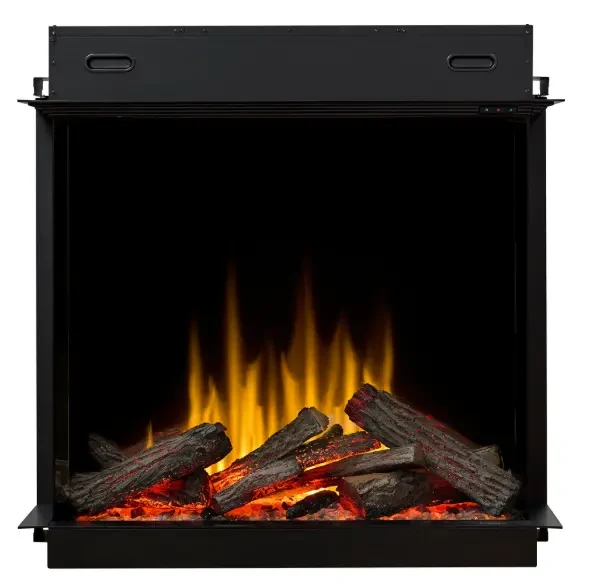 Dimplex 42 Inch Ignite Aspire Built-In Bay Front Electric Fireplace Firebox with Corner Options