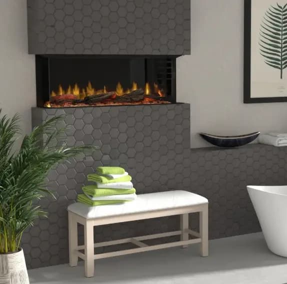 Dimplex 50 Inch Ignite Ultra Built-In Bay Front Linear Electric Fireplace with Corner Options