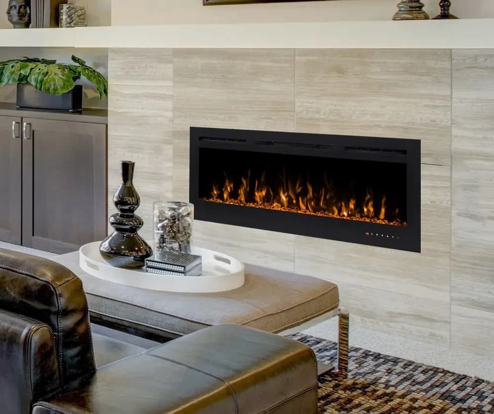 Modern Modern Flames 50 Inch Challenger Built-In or Wall-Mount Linear Electric Fireplace