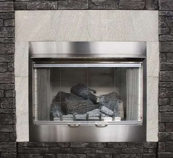 Empire OP36FP32MN Carol Rose Outdoor Stainless Traditional Premium Fireplace