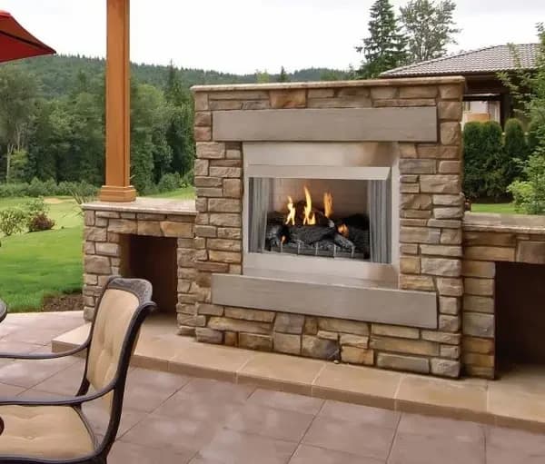 Empire OP42FP32MN Carol Rose Outdoor Stainless Traditional Premium Fireplace