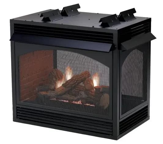 Empire 36 Inch Vail Premium Vent Free Propane Gas Peninsula Fireplace