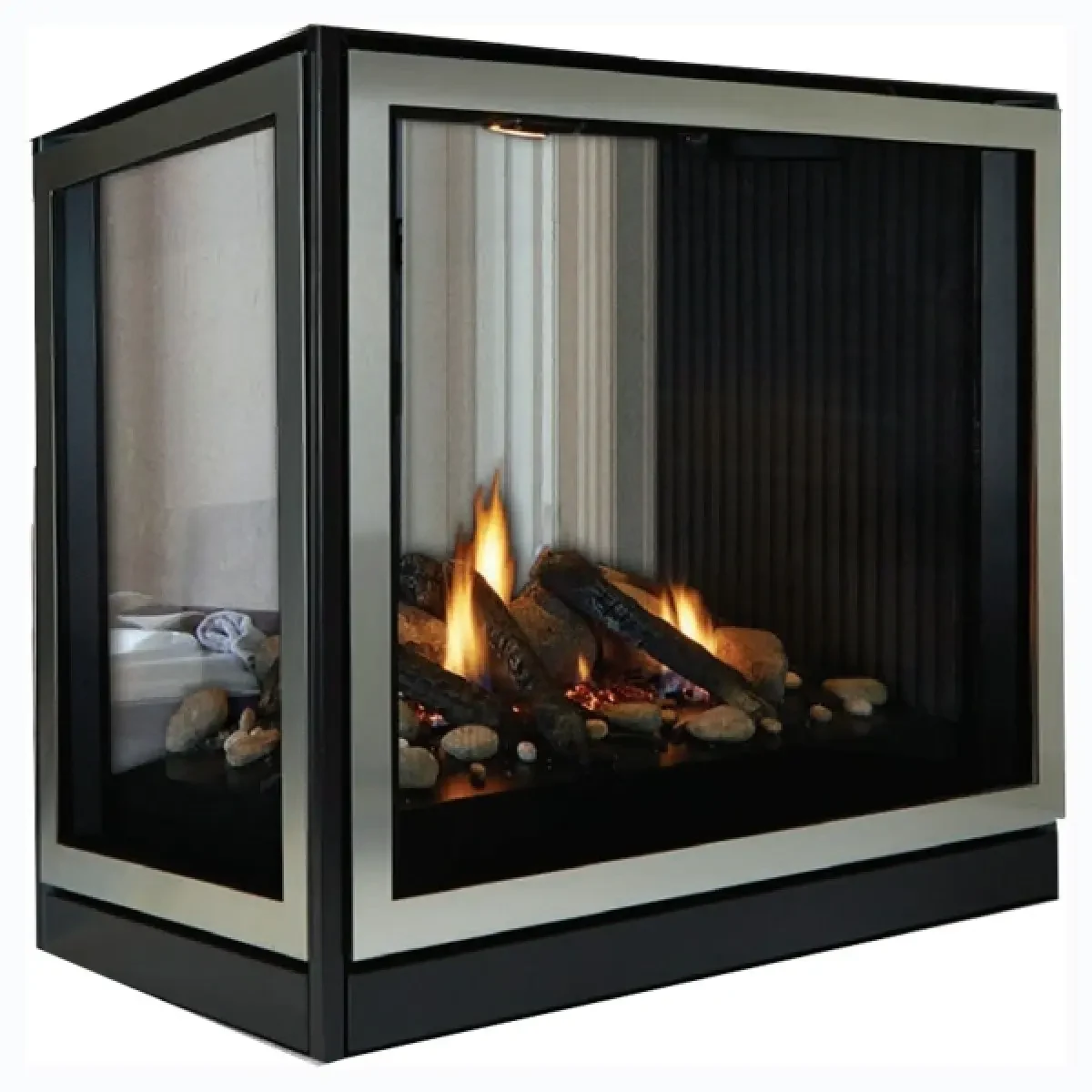 Empire 36 Inch Premium Tahoe Clean-Face Peninsula Direct Vent Fireplace - Millivolt