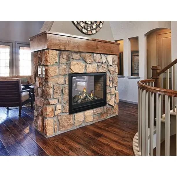 Empire 36 Inch Premium Tahoe Clean-Face See-Thru Direct Vent Fireplace - Intermittent Pilot