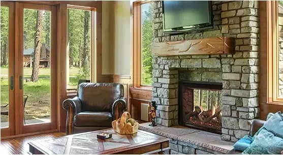 Empire Rushmore 40 Inch Gas Direct Vent See-Through Fireplace (Indoor/Outdoor)