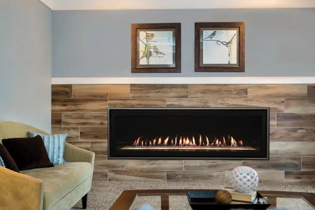 Empire Boulevard Direct Vent Contemporary Linear Gas Fireplace - Electronic Ignition - 48 Inch - DVLL48BP92