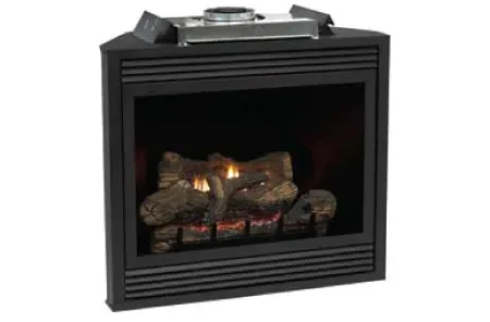 Empire Corner Mantel and 42 Inch Tahoe Premium Direct Vent Fireplace with Blower - Millivolt Pilot