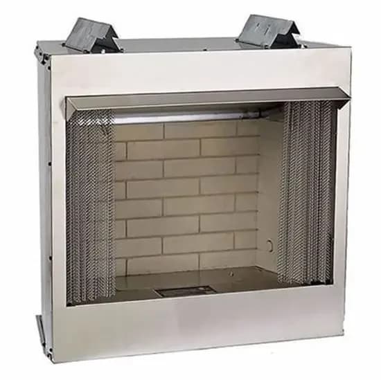 Empire 36 Inch Carol Rose Outdoor Premium Fireplace Firebox with Flush Front and Refractory Liner