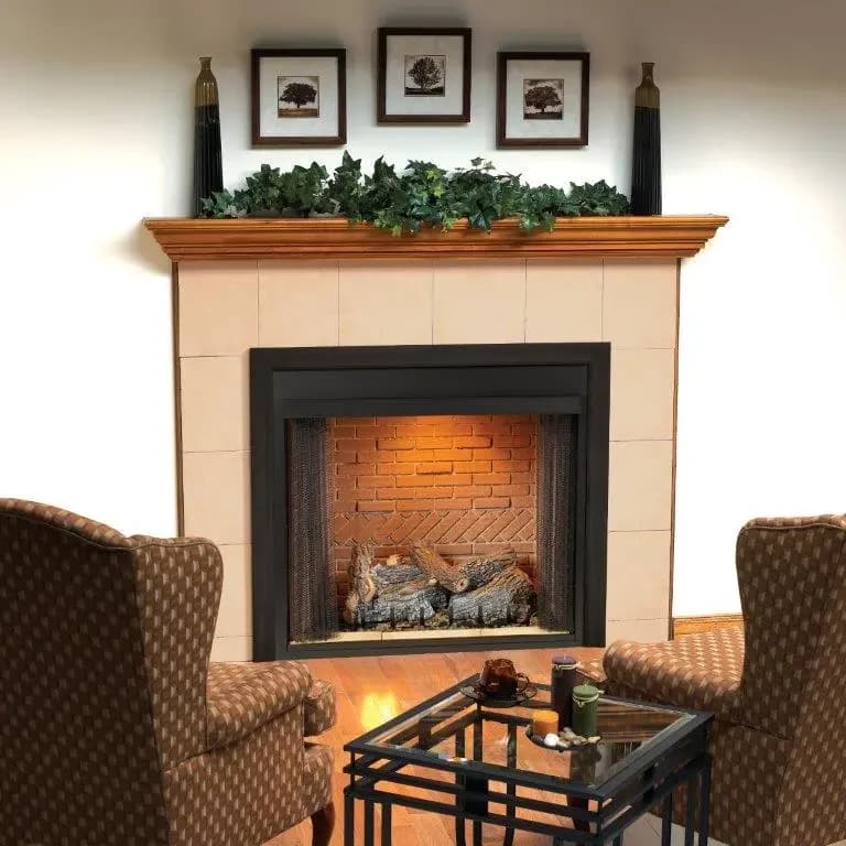 Empire 42 Inch Breckenridge Select Vent Free Circulating Smooth Front Fireplace Firebox