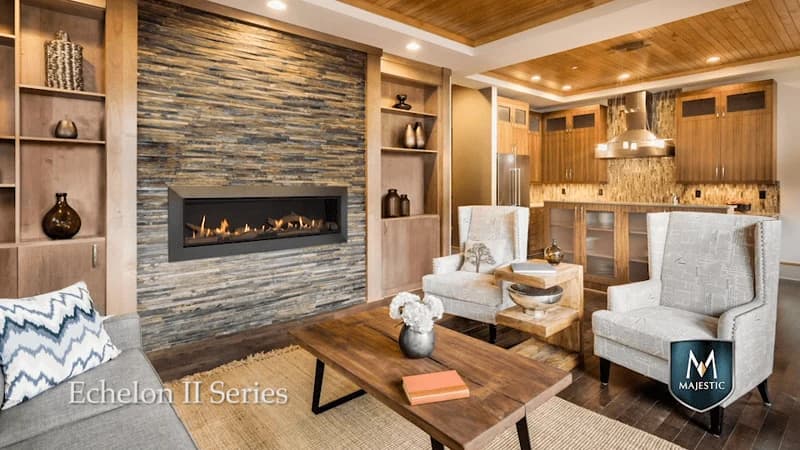 Majestic Echelon II 36 Inch Direct Vent See-Through Fireplace with IntelliFire Plus Ignition