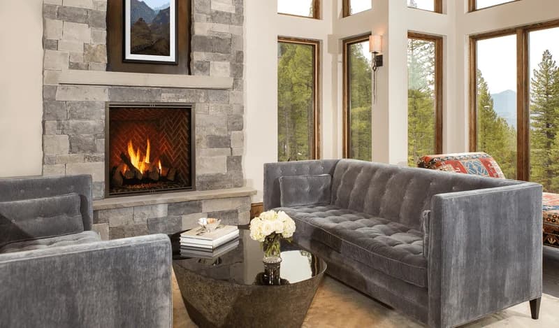Majestic 30 Inch Trilliant Direct Vent Natural Gas Freestanding Fireplace with Intellifire Ignition